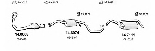 ASSO ART1095 Exhaust System
